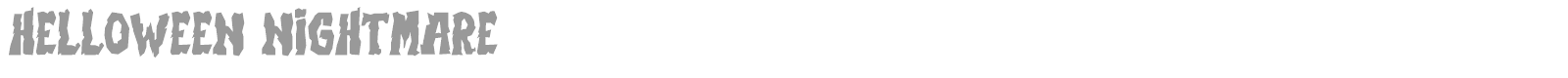 Helloween Nightmare font preview